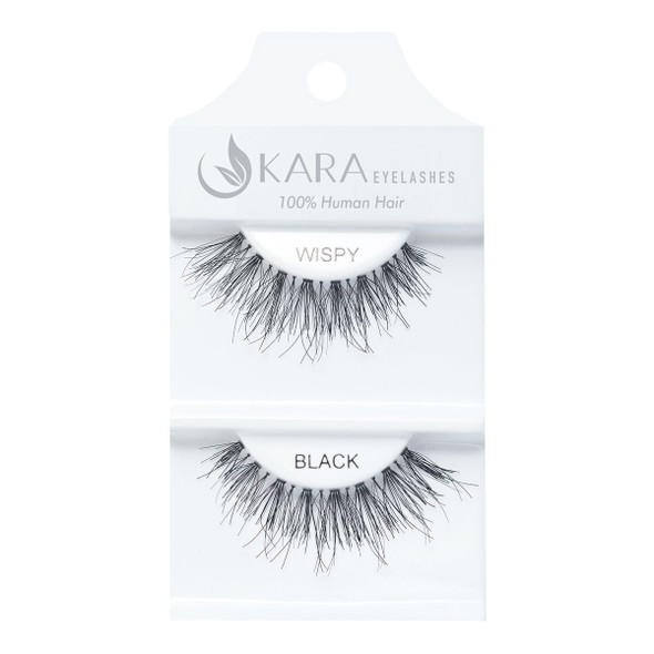 Kara Beauty Human Hair Eyelashes - WISPY(Pack of 6)