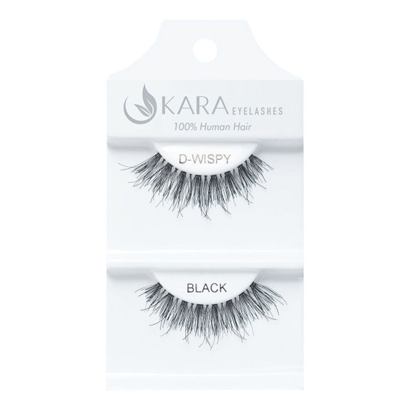 Kara Beauty Human Hair Eyelashes - D-WISPY (Pack of 3)