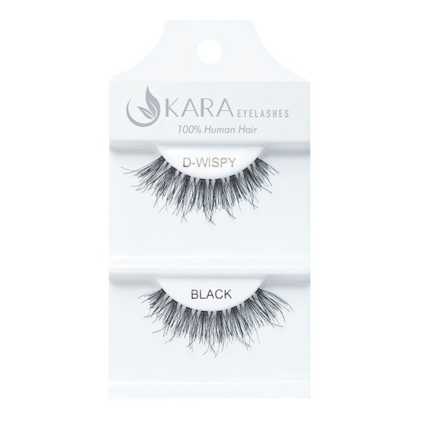 Kara Beauty Human Hair Eyelashes - D-WISPY (Pack of 6)