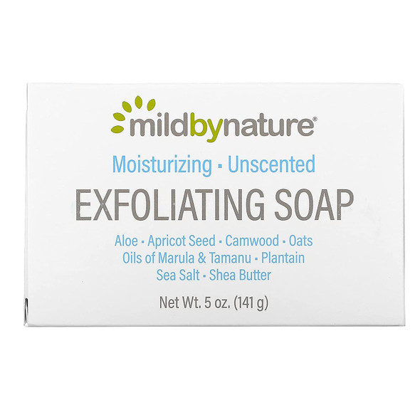 MILD BY NATURE Exfoliating Bar Soap, Unscented, 5 oz (141 g)