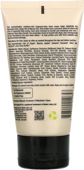 Mild by Nature, Argan Oil Hand Cream with Avocado Oil, Marula Oil, Acai, Goji & Shea Butter, pH-Balanced, Unscented, 2.5 oz (71 g)