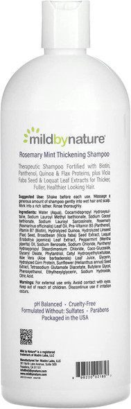 Thickening Shampoo, B-Complex & Biotin, Rosemary Mint, 34 fl oz (1005 ml), Mild By Nature