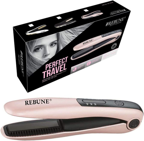 REBUNE RE-2203 Hair Straightener USB Wireless Mini Rechargeable Multifunctional Hair Styler Tool