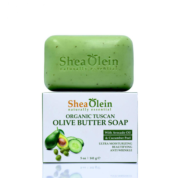 Organic Tuscan Olive Butter Soap with Avocado Oil & Cucumber Peel