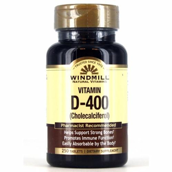Vitamin D 400Iu 250 Tabs By Windmill Health Products