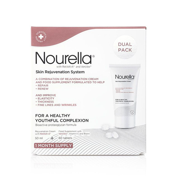 Nourella Skin Rejuvenation System Dual Pack 60 Capsules & 50ml Cream