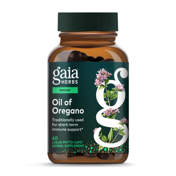 Gaia Herbs Oil of Oregano - Immune & Antioxidant Support Supplement - with Oregano Oil Carvacrol & Thymol - 60 Vegan Liquid Phyto-Capsules