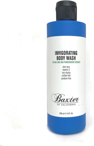 Baxter of California Invigorating Body Wash Italian Lime & Pomegranate - Gel Texture, Sulphate-Free, 236ml