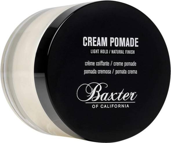 Baxter of California Cream Pomade - All Day Long Lasting Light Hold Natural Finish - Hair Styling Cream 60ml