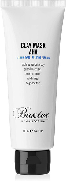 Baxter of California Clay Mask AHA - Detox Face Mask - Deep Pore Cleaning & Oil Control - Purifying Natural Contents Suitable On All Skin Types