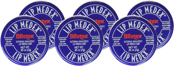 Blistex Lip Medex External Analgesic/Lip Protectant 0.25 oz (Pack of 6)