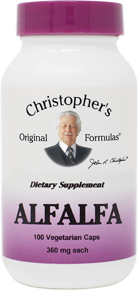 Single Herb Alfalfa - 100 vcaps,(Dr. Christopher's Original Formulas)