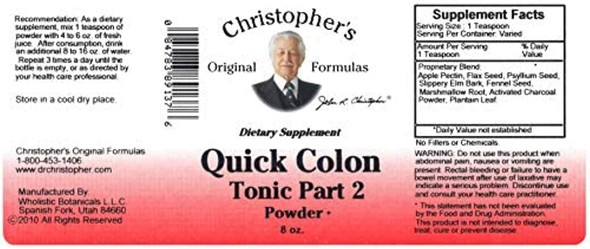 Dr. CHRISTOPHER'S, Cleanse Quick Colon D-Tox Powder - 8 oz