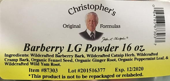 Christopher's Original Formulas, Barberry Lg Powder, 16 Oz