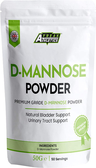 D-Mannose Powder 50g by Freak Athletics - Scoop Included - Vegetarian & Vegan Friendly - Suitable for Men & Women - Made in The UK