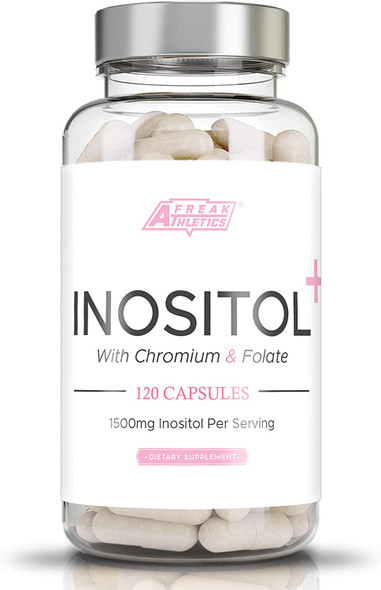 Myo Inositol Capsules by Freak Athletics - Inositol Capsules with Chromium & Folate - 120 Capsules Vegan & Vegetarian Friendly - UK Made