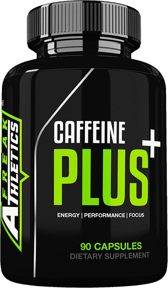 Caffeine Plus+ by Freak Athletics - Combining Caffeine 100mg, L-Theanine 200mg to Create The Ultimate Nootropic Supplement - Caffeine Tablets Made in The UK