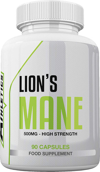 Lion's Mane Mushroom Capsules 500mg - 90 Lion's Mane Capsules - Vegan & Vegetarian Friendly - Suitable for Both Men & Women - UK Made