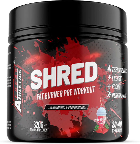 Shred Pre Workout Powder by Freak Athletics - UK Made Thermogenic (Strawberry Slush)