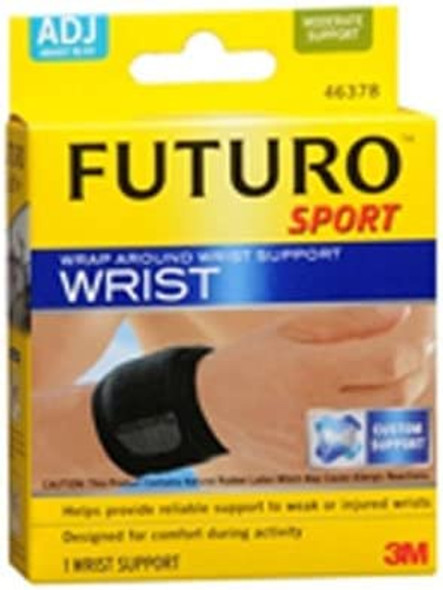 Futuro Futuro Sport Wrap Around Wrist Support Adjust To Fit Black, Black each (Pack of 2)