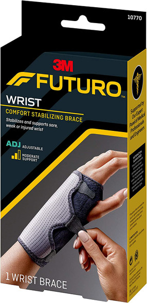 Futuro Adjustable Reversible Splint Wrist Brace, Moderate Stabilizing Support