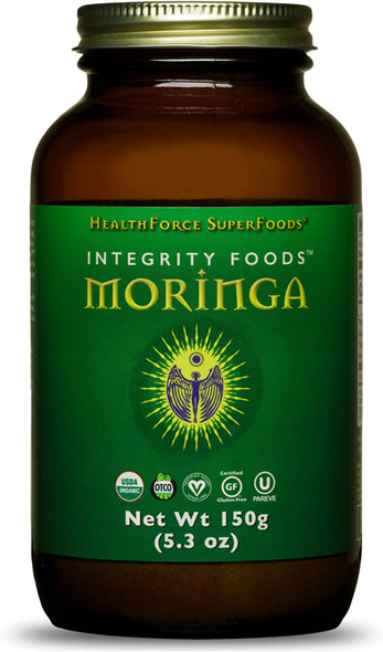 HealthForce SuperFoods Integrity Foods Moringa - 150 Grams - Abundant in Vitamins, Minerals & Essential Amino Acids - Organic, Vegan, Gluten Free - 75 Servings