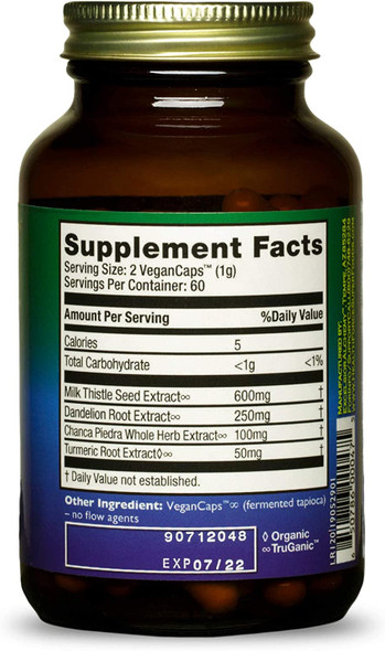 HealthForce SuperFoods - 120 VeganCaps - All-Natural Supplement with Milk Thistle & Dandelion Root - Gluten Free - 60 Servings