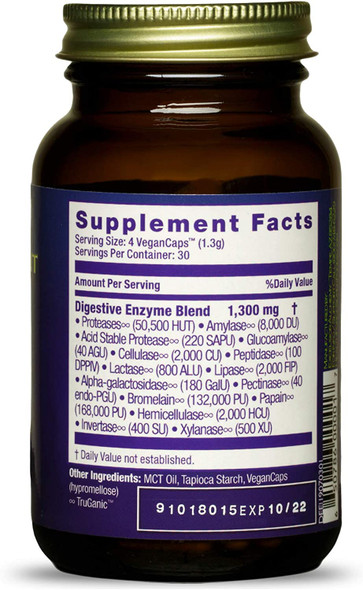 HealthForce SuperFoods Digestion Enhancement Enzymes - 120 VeganCaps - Pack of 3 - All-Natural, Plant-Sourced Enzyme Supplement - Promotes Healthy Gut - Gluten Free - 90 Total Servings