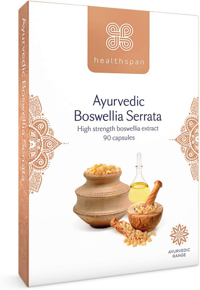 Healthspan Ayurvedic Boswellia Serrata with Vitamin C | 90 Capsules | Support Immune Health | Vegan