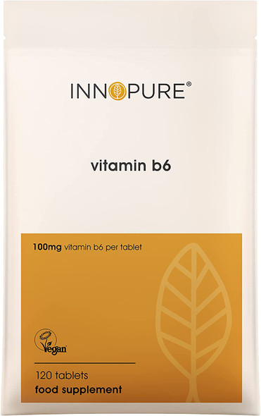 INNOPURE Vitamin B6 Tablets 100mg (As Used in Reading University Clinical Trials) Vegan Society Approved, UK Made