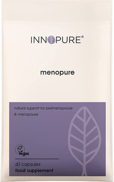 Perimenopause & Menopause All-in-One Supplement (2 Month Supply) with Natural Plant Oestrogens - Menopure is UK Made by Innopure
