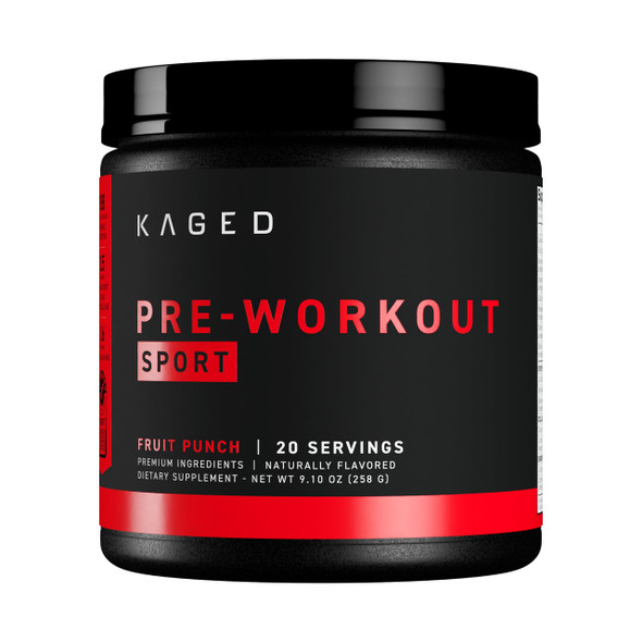Kaged Sport Pre Workout Powder for Men & Women Fruit Punch 20 Servings