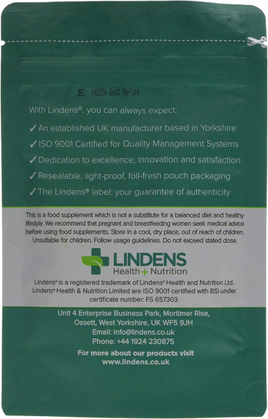 Lindens Folic Acid 400mcg - 240 Vegan Tablets - Pregnancy, UK Made to GMP | Immune Health, Energy and Vitality, Blood Formation, Psychological Function, Amino Acid | Made in the UK, Letterbox Friendly