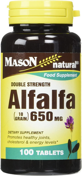 Mason Vitamins Alfalfa 650 mg Tablets, 60 Count