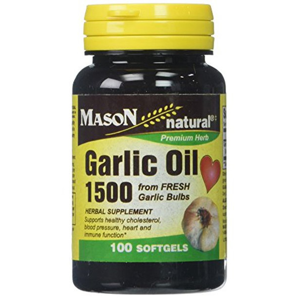 Mason Vitamins Garlic Oil 1500 Softgels, 60 Count