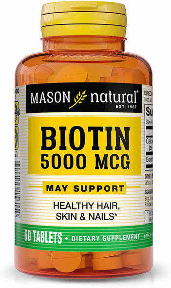 Mason BIOTIN 5000MCG 60 per Bottle