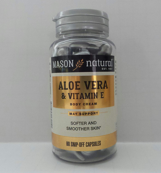 Mason Natural Aloe Vera & Vitamin E Body Cream - Snip Off Capsules 60 Caps