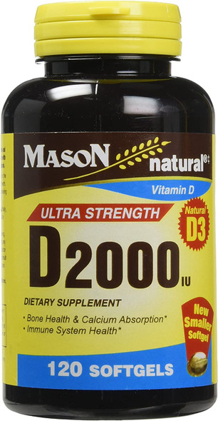 Mason Vitamins D 2000 Tablets, 120 Count