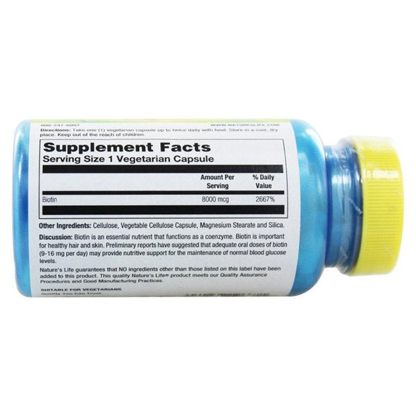 Nature's Life Biotin 8,000 mcg | 60 ct