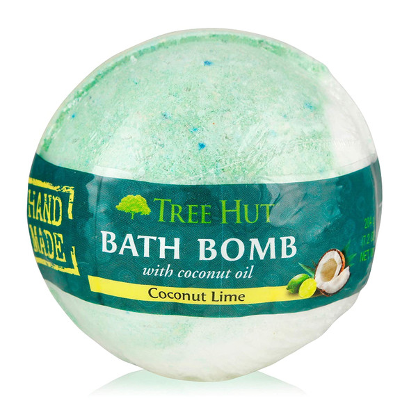 Tree Hut Shea Moisturizing Bath Bomb Coconut Lime, 7.2oz, Ultra Hydrating Bath Bomb for Nourishing Essential Body Care