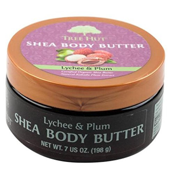 Tree Hut Shea Body Butter, Lychee/Plum, 7 Ounce (Pack of 3)