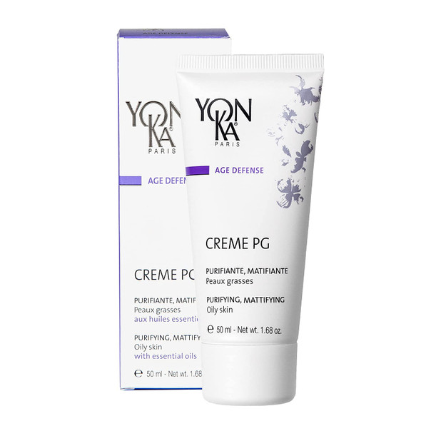 Yon-Ka Creme PG Creme (50ml) Mattifying Protective Cream for Oily Skin, Anti-Aging Balancing Treatment for Shine and Redness, Paraben-Free