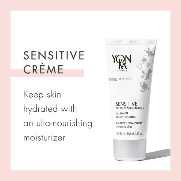 Yon-Ka Sensitive Creme (50ml) Hydrating Facial Moisturizer for Sensitive Skin, Prebiotic and Probiotic Skincare, Fragrance-Free