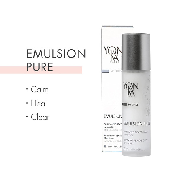 Yonka Specifics Emulsion Pure Purifiante & Regenerante, Purifying and Regenerating Emulsion (1.7 Ounce / 50 Milliliter) - Face Treatment for Acne-Prone Skin Types