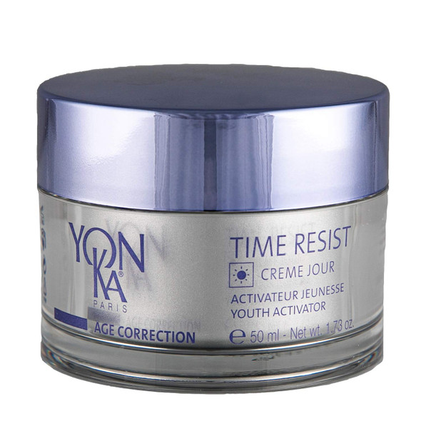 Yon-Ka Time Resist Jour (50ml) Anti-Aging Day Cream with Youth Activating Complex and Hyaluronic Acid, Firming Anti-Wrinkle Moisturizer for Face and Neck, Paraben-Free