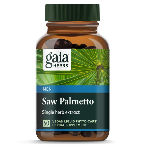 Gaia Herbs Saw Palmetto Liquid Phyto-Capsules, 60 Count (Pack of 1) - Packaging May Vary