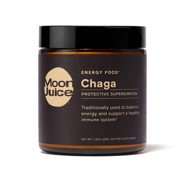 Chaga by Moon Juice - Organic Chaga Mushroom Powder Extract (240mg 1,3 & 1,6 Beta-Glucans per serving) - Supports Energy & Healthy Immune System - Vegan, Non-GMO & Gluten-Free (1.3oz)