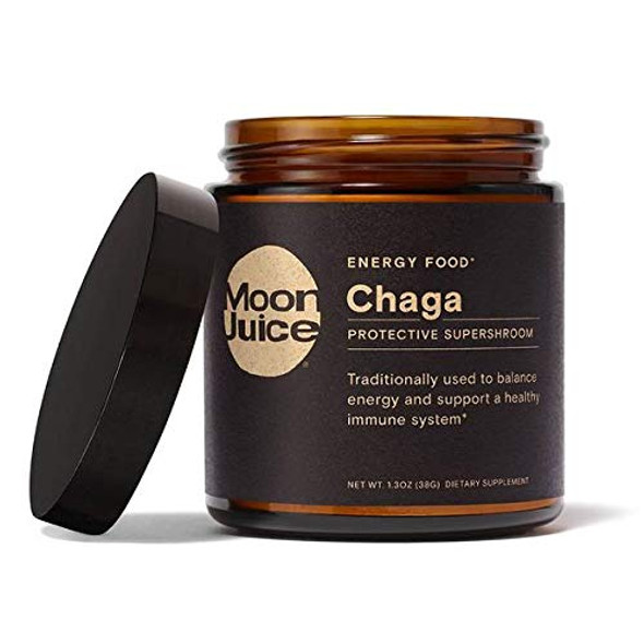 Chaga by Moon Juice - Organic Chaga Mushroom Powder Extract (240mg 1,3 & 1,6 Beta-Glucans per serving) - Supports Energy & Healthy Immune System - Vegan, Non-GMO & Gluten-Free (1.3oz)