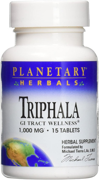 Triphala Internal Cleanser 1000mg Planetary Herbals 15 Tabs