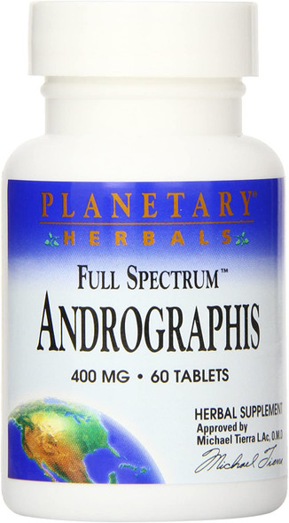 Planetary Herbals Full Spectrum Andrographis 400mg - Ayurvedic Herb - 60 Tablets